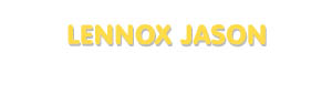 Der Vorname Lennox Jason